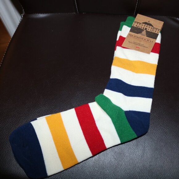 Hudson's Bay HBC Multistripe Trouser Socks NWT - Picture 1 of 5